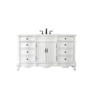 ARKA-E VF10160AW-VW Bathroom Vanity in Antique White/Antique Bronze