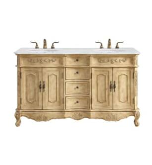 ARKA-E VF10160DAB-VW Bathroom Vanity in Antique Beige/Antique Bronze
