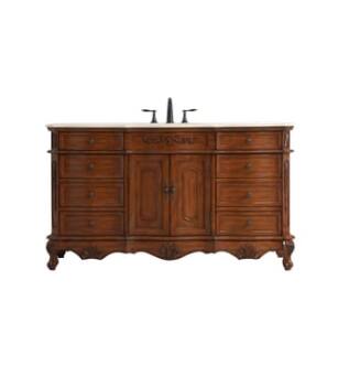 ARKA-E VF10160TK Bathroom Vanity in Teak/Antique Bronze