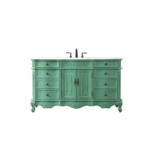 ARKA-E VF10160VM Bathroom Vanity in Vintage Mint/Antique Bronze