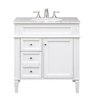 ARKA-E VF-1024 Bathroom Vanity in White/Silver