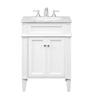ARKA-E VF-1026 Bathroom Vanity in White/Silver