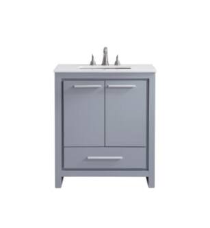 ARKA-E VF-1028-VW Bathroom Vanity in Grey/Brushed Nickel