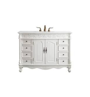 ARKA-E VF-1039-VW Bathroom Vanity in Antique White/Antique Bronze