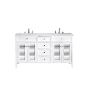 ARKA-E VF-1042 Bathroom Vanity in White/Silver