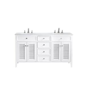 ARKA-E VF-1042-VW Bathroom Vanity in Antique White/Brushed Nickel