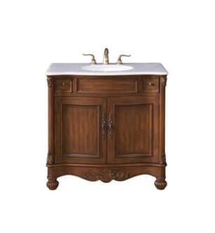 ARKA-E VF-1047 Bathroom Vanity in Teak/Antique Bronze