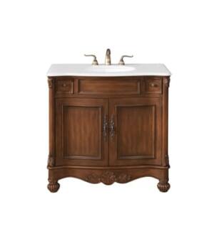 ARKA-E VF-1047-VW Bathroom Vanity in Brown/Antique Bronze