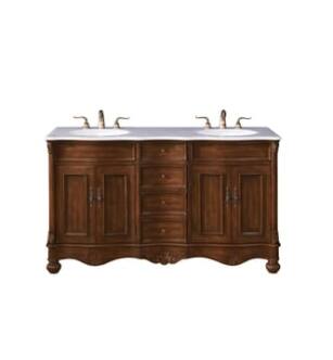 ARKA-E VF-1048 Bathroom Vanity in Teak/Antique Bronze
