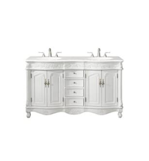 ARKA-E VF-1049-VW Bathroom Vanity in Antique White/Antique Bronze