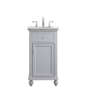 ARKA-E VF12319GR Bathroom Vanity in Light Grey/Brushed Steel