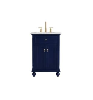 ARKA-E VF12324BL Bathroom Vanity in Blue/Gold