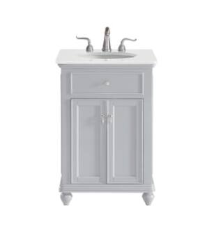 ARKA-E VF12324GR-VW Bathroom Vanity in Grey/Brushed Nickel