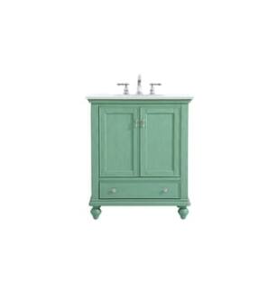 ARKA-E VF12330VM-VW Bathroom Vanity in Vintage Mint/Brushed Nickel