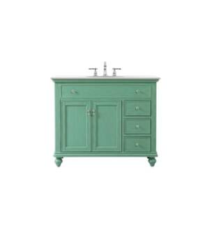 ARKA-E VF12342VM-VW Bathroom Vanity in Vintage Mint/Brushed Nickel