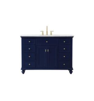 ARKA-E VF12348BL Bathroom Vanity in Blue/Gold