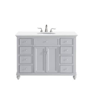 ARKA-E VF12348GR-VW Bathroom Vanity in Grey/Brushed Nickel