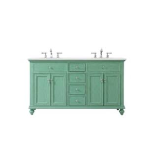 ARKA-E VF12360DVM-VW Bathroom Vanity in Vintage Mint/Brushed Nickel