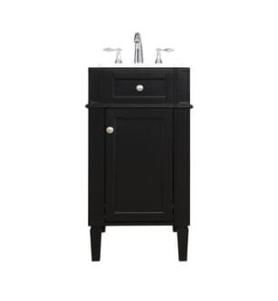 ARKA-E VF12518BK Bathroom Vanity in Black/Brushed Nickel