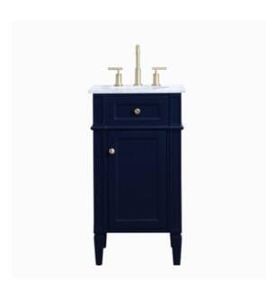 ARKA-E VF12518BL Bathroom Vanity in Blue/Brushed Gold
