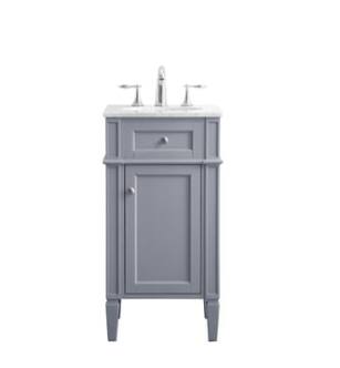 ARKA-E VF12518GR Bathroom Vanity in Grey/Brushed Steel