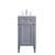 Arka VF12518GR Bathroom Vanity in Grey/Brushed Steel