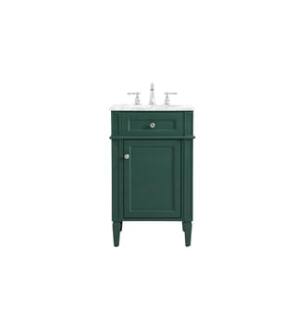 ARKA-E VF12521GN Bathroom Vanity in Green/Brushed Steel