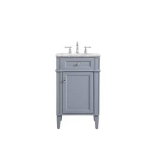 ARKA-E VF12521GR Bathroom Vanity in Grey/Brushed Steel