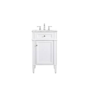 ARKA-E VF12521WH Bathroom Vanity in White/Brushed Steel