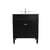 Arka VF12530BK Bathroom Vanity in Black/Brushed Nickel