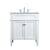 Arka VF12530WH Bathroom Vanity in White/Brushed Steel