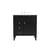 Arka VF12532BK Bathroom Vanity in Black/Brushed Nickel