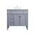 Arka VF12536GR Bathroom Vanity in Grey/Brushed Steel