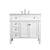 Arka VF12536WH Bathroom Vanity in White/Brushed Steel