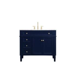 ARKA-E VF12540BL Bathroom Vanity in Blue/Brushed Gold