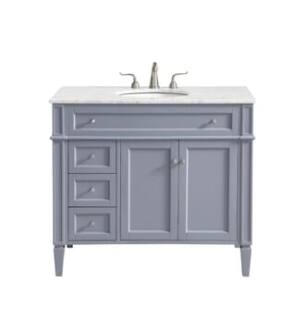 ARKA-E VF12540GR Bathroom Vanity in Grey/Chrome