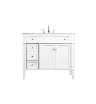 ARKA-E VF12540WH Bathroom Vanity in White/Chrome