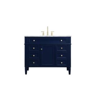 ARKA-E VF12542BL Bathroom Vanity in Blue/Brushed Gold