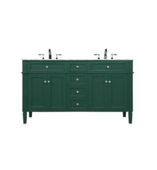 ARKA-E VF12560DGN Bathroom Vanity in Green/Brushed Steel