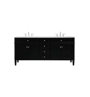 ARKA-E VF12572DBK Bathroom Vanity in Black/Brushed Steel