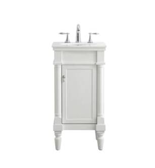 ARKA-E VF13018AW-VW Bathroom Vanity in Antique White/Brushed Nickel