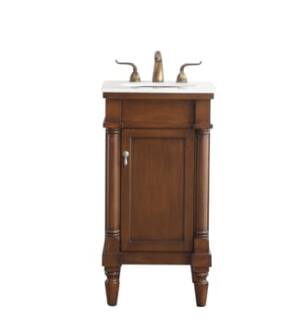 ARKA-E VF13018WT-VW Bathroom Vanity in Walnut/Brushed Nickel