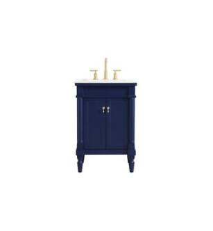 ARKA-E VF13024BL Bathroom Vanity in Blue/Gold