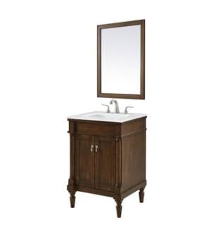 ARKA-E VF13024WT-VW Bathroom Vanity in Walnut/Brushed Nickel