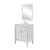 Arka VF13030AW Bathroom Vanity in Antique White/Brushed Steel