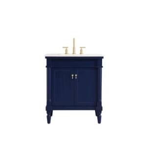 ARKA-E VF13030BL Bathroom Vanity in Blue/Gold