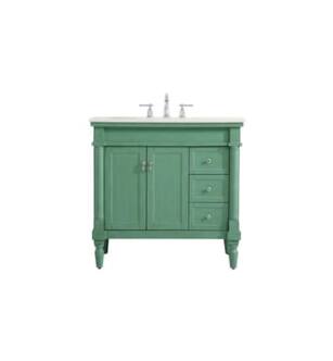 ARKA-E VF13036VM Bathroom Vanity in Vintage Mint/Brushed Nickel