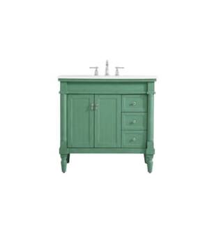 ARKA-E VF13036VM-VW Bathroom Vanity in Vintage Mint/Brushed Nickel