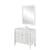 Arka VF13042AW Bathroom Vanity in Antique White/Brushed Steel