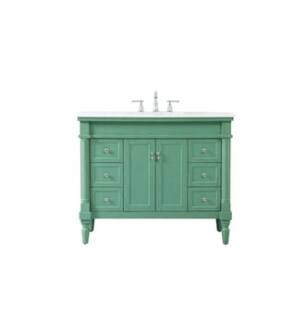 ARKA-E VF13042VM-VW Bathroom Vanity in Vintage Mint/Brushed Nickel